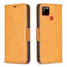 For Nokia C12 Lambskin Texture Pure Color Flip Leather Phone Case(Yellow) - 1