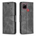 For Nokia C12 Lambskin Texture Pure Color Flip Leather Phone Case(Black) - 1