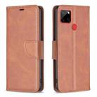 For Nokia C12 Lambskin Texture Pure Color Flip Leather Phone Case(Brown) - 1