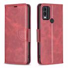 For Nokia C22 Lambskin Texture Pure Color Flip Leather Phone Case(Red) - 1