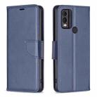 For Nokia C22 Lambskin Texture Pure Color Flip Leather Phone Case(Blue) - 1