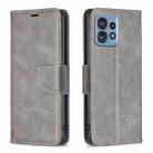 For Motorola Edge 40 Pro 5G / Moto X40 / X40 Pro Lambskin Texture Pure Color Flip Leather Phone Case(Grey) - 1