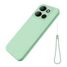 For Infinix Smart 7 India Pure Color Liquid Silicone Shockproof Phone Case(Green) - 1