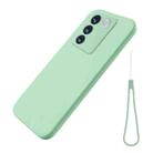 For vivo V27e / S16e Pure Color Liquid Silicone Shockproof Phone Case(Green) - 1