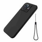 Pure Color Liquid Silicone Shockproof Phone Case For vivo Y77 5G Global / Y77e / IQOO Z6 Lite 5G(Black) - 1
