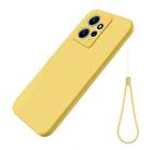 For Xiaomi Redmi Note 12 4G Global Pure Color Liquid Silicone Shockproof Phone Case(Yellow) - 1