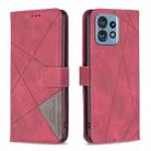 For Motorola Edge 40 Pro 5G / Moto X40 / X40 Pro Magnetic Buckle Rhombus Texture Leather Phone Case(Red) - 1