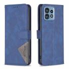 For Motorola Edge 40 Pro 5G / Moto X40 / X40 Pro Magnetic Buckle Rhombus Texture Leather Phone Case(Blue) - 1