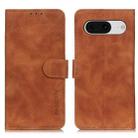 For Google Pixel 8 KHAZNEH Retro Texture Flip Leather Phone Case(Brown) - 1