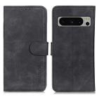 For Google Pixel 8 Pro KHAZNEH Retro Texture Flip Leather Phone Case(Black) - 1