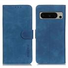 For Google Pixel 8 Pro KHAZNEH Retro Texture Flip Leather Phone Case(Blue) - 1