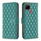 For Nokia C12 Diamond Lattice Wallet Flip Leather Phone Case(Green) - 1