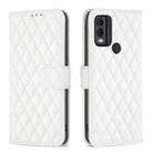 For Nokia C22 Diamond Lattice Wallet Flip Leather Phone Case(White) - 1