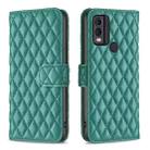 For Nokia C22 Diamond Lattice Wallet Flip Leather Phone Case(Green) - 1