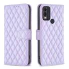 For Nokia C22 Diamond Lattice Wallet Flip Leather Phone Case(Purple) - 1