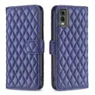 For Nokia C32 Diamond Lattice Wallet Flip Leather Phone Case(Blue) - 1