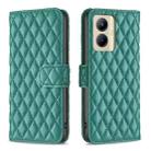 For Realme C33 Diamond Lattice Wallet Flip Leather Phone Case(Green) - 1