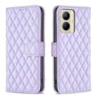 For Realme C33 Diamond Lattice Wallet Flip Leather Phone Case(Purple) - 1