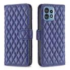 For Motorola Edge 40 Pro 5G / Moto X40 / X40 Pro Diamond Lattice Wallet Flip Leather Phone Case(Blue) - 1