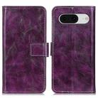 For Google Pixel 8 Retro Crazy Horse Texture Flip Leather Phone Case(Purple) - 1