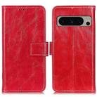 For Google Pixel 8 Pro Retro Crazy Horse Texture Flip Leather Phone Case(Red) - 1