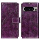 For Google Pixel 8 Pro Retro Crazy Horse Texture Flip Leather Phone Case(Purple) - 1