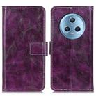 For Honor Magic5 Retro Crazy Horse Texture Flip Leather Phone Case(Purple) - 1