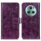 For Honor Magic5 Pro Retro Crazy Horse Texture Flip Leather Phone Case(Purple) - 1