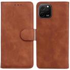 For Huawei nova Y61 / Enjoy 50z Skin Feel Pure Color Flip Leather Phone Case(Brown) - 1