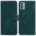 For Nokia G22 Skin Feel Pure Color Flip Leather Phone Case(Green) - 1