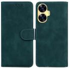 For Realme C55 Skin Feel Pure Color Flip Leather Phone Case(Green) - 1