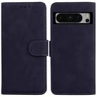 For Google Pixel 8 Pro Skin Feel Pure Color Flip Leather Phone Case(Black) - 1