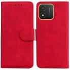 For Honor X5 Skin Feel Pure Color Flip Leather Phone Case(Red) - 1