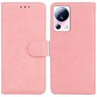 For Xiaomi 13 Lite / Civi 2 Skin Feel Pure Color Flip Leather Phone Case(Pink) - 1