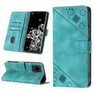 For Samsung Galaxy S20 Ultra Skin-feel Embossed Leather Phone Case(Green) - 1