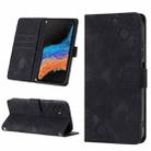 For Samsung Galaxy Xcover6 Pro Skin-feel Embossed Leather Phone Case(Black) - 1