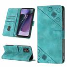 For Motorola Moto G Stylus 5G 2023 Skin-feel Embossed Leather Phone Case(Green) - 1