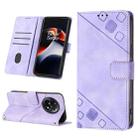 For OnePlus Ace 2 5G / 11R 5G Skin-feel Embossed Leather Phone Case(Light Purple) - 1