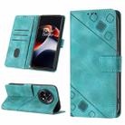 For OnePlus Ace 2 5G / 11R 5G Skin-feel Embossed Leather Phone Case(Green) - 1