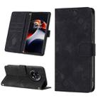 For OnePlus Ace 2 5G / 11R 5G Skin-feel Embossed Leather Phone Case(Black) - 1