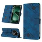 For OPPO Find X6 Skin-feel Embossed Leather Phone Case(Blue) - 1