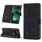 For OPPO Find X6 Skin-feel Embossed Leather Phone Case(Black) - 1