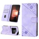 For Realme GT Neo 5 5G / GT3 Skin-feel Embossed Leather Phone Case(Light Purple) - 1