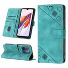 For Xiaomi Poco C55 / Redmi 12C / 11A Skin-feel Embossed Leather Phone Case(Green) - 1