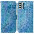 For Nokia G22 Colorful Magnetic Buckle Leather Phone Case(Blue) - 1