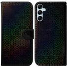 For Samsung Galaxy M14 Colorful Magnetic Buckle Leather Phone Case(Black) - 1