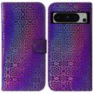 For Google Pixel 8 Pro Colorful Magnetic Buckle Leather Phone Case(Purple) - 1