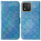 For Honor X5 Colorful Magnetic Buckle Leather Phone Case(Blue) - 1