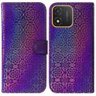 For Honor X5 Colorful Magnetic Buckle Leather Phone Case(Purple) - 1