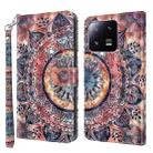 For Xiaomi 13 Pro 3D Painted Pattern Leather Phone Case(Colorful Mandala) - 1